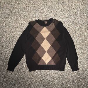 dockers Black and Brown Argyle Sweater